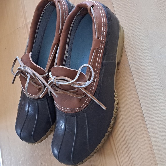 Mens LLBean Duck Shoes Brown 9 W - Picture 4 of 4
